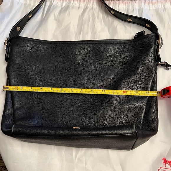 Black coach purse authentic real handbag medium size shoulder strap adjustable - Picture 4 of 5